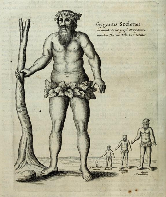 Depiction of a Giant featured in Mundus Subterraneus.